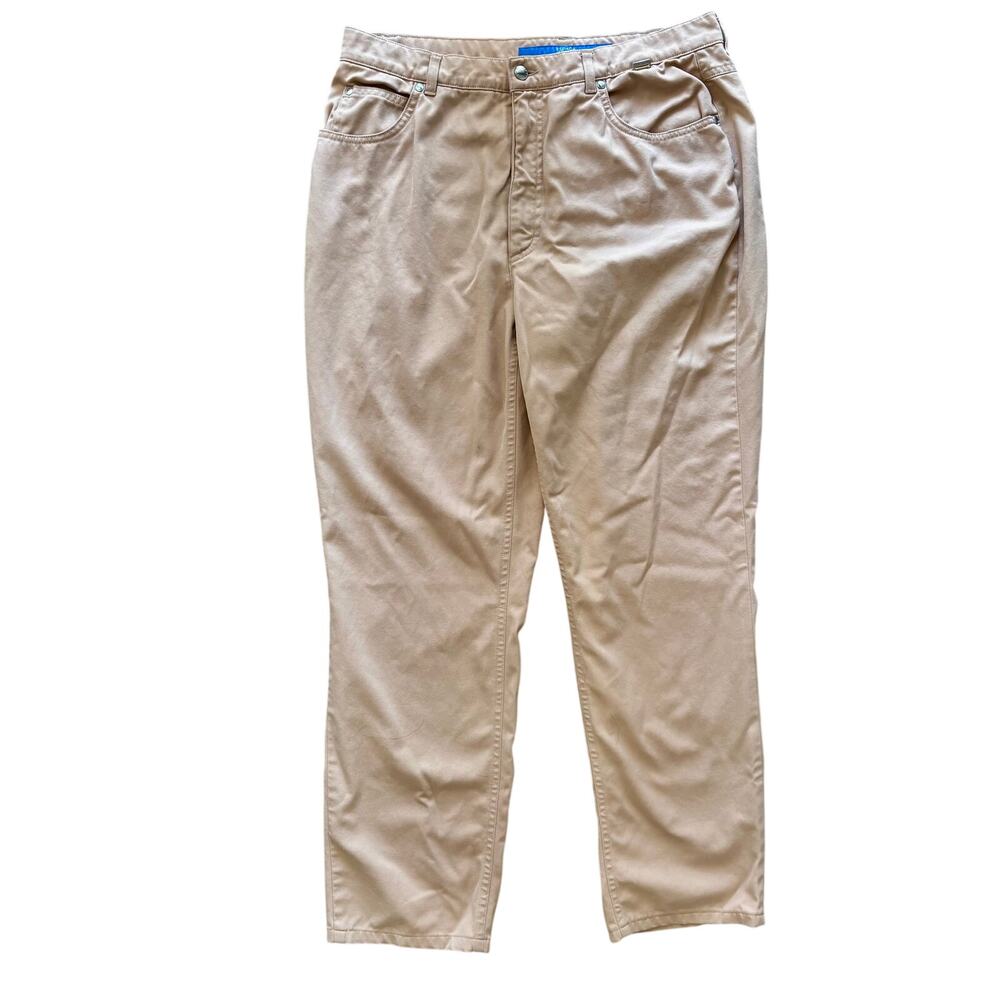 Vintage Escada Sport Tan Italian Cotton Blend Pants Jeans Casual Quiet Luxury